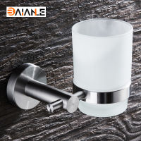 Stainless Steel Brushed Cup Holder glass cups Bathroom Accessories Single Toothbrush Tooth cup holder