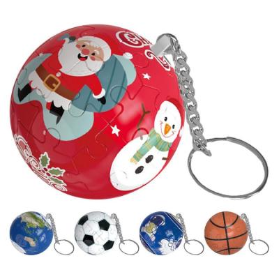 Mini Globe Keychains Key Chains Jigsaw Puzzle Party Favors Funny Classroom Rewards 3D Ball Puzzles Keyring Pendant for Keys Backpack Kids Boys Girls premium
