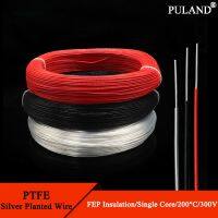 【LZ】✿☋  Único núcleo PTFE fio isolamento FEP banhado a prata alta pureza OFC cobre cabo alto-falante de áudio HiFi linha de auscultadores 2 m 5 m 10 m 20 m 50m