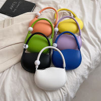 【cw】 New Online Influencer Fashion Pea Bag 2022 Spring and Summer Candy Color Shoulder Bag Trendy Unique Textured Handbag Cross Border ！