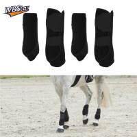 WBStar 4x Neoprene Horse Boots ขา Wraps Shock Absorbing สำหรับอุปกรณ์ขี่ม้า