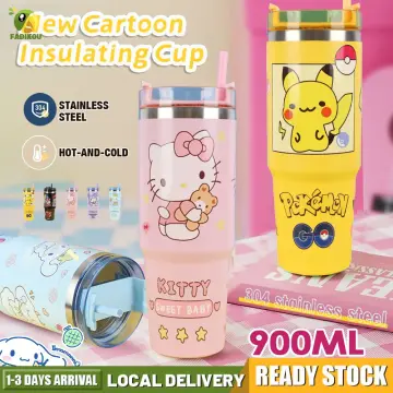 Hello Kitty Kuromi Tumbler 20oz Insulated Travel Mug Stainless Steel Cup  Straw