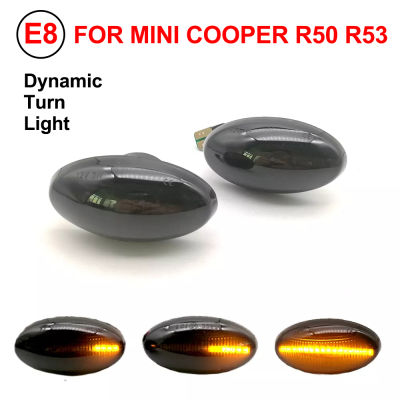 LED ไฟเลี้ยวด้านข้างสำหรับ Mini Cooper R50 R53 R50 R52 R53 2002 2003 2004 2005 2006 2007 2008แบบไดนามิกเลี้ยวโคมไฟ