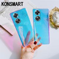 Konsmart เคสสีม่วงสำหรับ OPPO A38 A58 A78 4G เคสโทรศัพท์โปร่งใสใหม่ A78 Oppo A58 NFC 2023 TPU ฝาหลัง