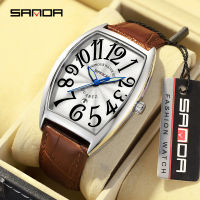 SANDA Square Watches Men Luxury nd Big Dial Watch Men Waterproof Quartz Wristwatch Sports Chronograph Clock Relogio Masculino