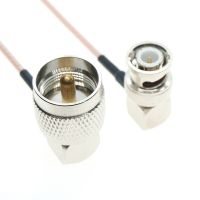 RG316 Cable BNC Male Right Angle to UHF Male Right Angle PL259 Connector Coaxial Jumper RF Pigtail