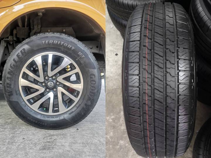 ยางถอดป้ายแดง-goodyear-รุ่น-territory-ht-ขนาด-255-65r18-ผลิตปี2023-จำนวน-4-เส้น-ใส่กระบะยกสูงและรถ-ppv-7-ที่นั่ง-ได้ทุกรุ่น-แถมจุปลมยางใหม่และจัดส่งฟรี