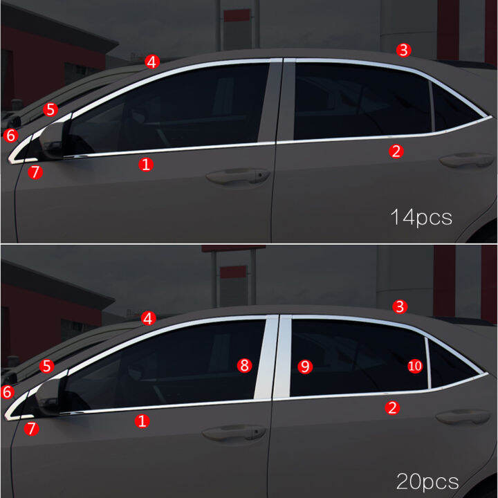 Car Door Modified Chrome Cover for HONDA HRV 2023 hrv pillar Trim