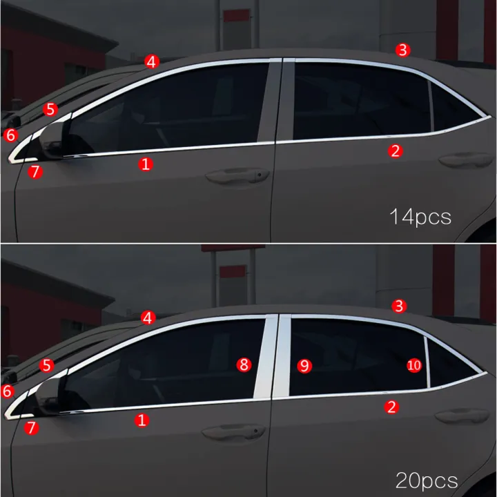 Car Door Modified Chrome for HONDA CIVIC 2012 2013 2014 2015 FB pillar