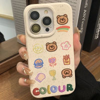 เคสสำหรับ iPhone 15 14 13 12 11 Pro Max X XR Xs Max 8 7 Plus SE 2020การ์ตูนน่ารักแบรนด์สัตว์ IMD กันกระแทกเคสโทรศัพท์ฝาครอบป้องกันนิ่มใส