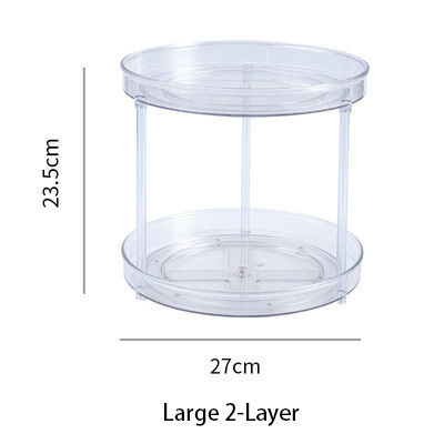 360 Transparent Rotation Storage Rack Tray Rotating Box Cabinet Organizer Storage Spice Drink Cosmetic Turntable For Kitchen