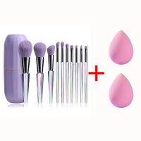 Makeup Brushes 10Pcs Goat Hair with Holder Powder Foundation Eyeshadow Eye Blending Face brochas tools para mujer