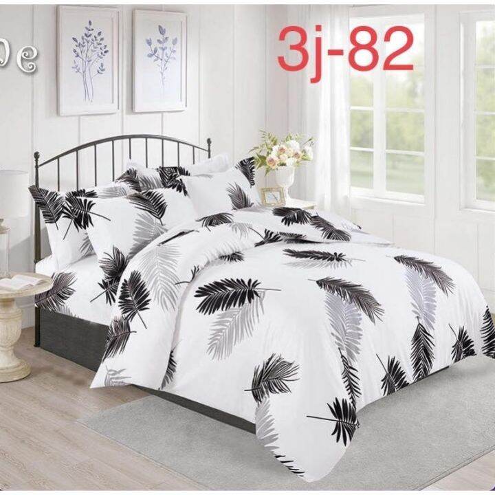 3in1 Double Size Cotton Bedsheet set Premium Quality ko Lazada PH