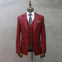 KINGMAN Casual Suits Herringbone Dress red suit สั่งตัดสูท สูทสั่งตัด ตัดสูท งานคุณภาพ สูทชาย สูทหญิง สูท ร้านตัดสูท เสื้อสูทตัดใหม่ สั่งตัดตามสัดส่วนได้