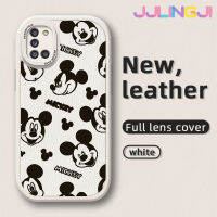 "Jlingji เคส M31 M31 A31กระแสแฟชั่นลายมิกกี้เมาส์หนังดีไซน์ใหม่โทรศัพท์ดีไซน์ข้างใหม่ฝาครอบกล้องบางป้องกันเคสกันกระแทก"