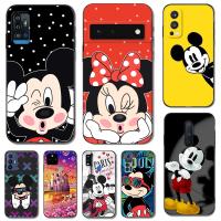 Case For Google Pixel 6A 7 7PRO Phone Back Cover Soft Silicon Black Tpu mickey minnie