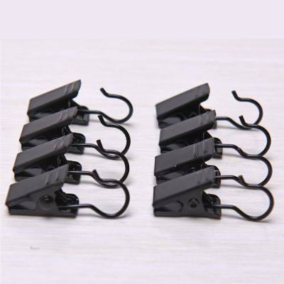 10PCS Sturdy and Durable Window Curtain Hook Clips Home Window Accessories Solid Iron Drapery Hook Clothes Hangers Pegs