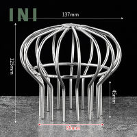 INI Gutter สแตนเลสอุปกรณ์เครื่องกรองรางระบายน้ำอุปกรณ์ตาข่ายบอลลูนท่อระบายน้ำหลังคาตัวกรองฝาปิดท่อระบายน้ำสำหรับเศษใบไม้ใหม่