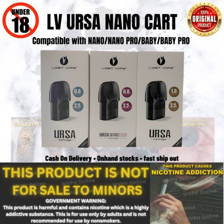 AUTHENTIC • Lost Vape Ursa Nano nano pro Baby Pod Cartridge 2.5ml PER