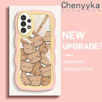 Chenyyka เคส A04s ลายหมีสีสันสดใสลายหมีน่ารัก A13 A13กาแล็กซี่สำหรับปลอกสำหรับ Samsung 5G เคสโทรศัพท์โปร่งใสเคสกันกระแทกนิ่มป้องกันเลนส์กล้องอย่างสร้างสรรค์เคสใสทำจากซิลิโคน