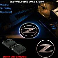 ไฟ Led เงาผีสำหรับนิสสันแฟเลดี้ Z 350 370z 2x ไร้สายโลโก้โปรเจคเตอร์ประตูรถ