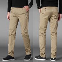 Mens Casual Business Pants Stretch Trousers Grey Khakis Black Big Plus Size