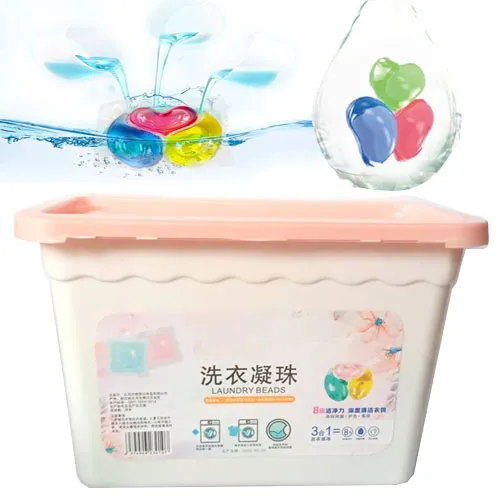Laundry Bead 3 In 125Pcs/1Box Laundry Bead 3 In 1 Laundry Detergent