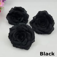 【LZ】㍿﹍  Rosas Pretas Artificiais Cabeças De Flor De Seda Flores falsas Fontes Do Partido Festivo DIY Casamento Aniversário Decoração De Casa 8cm 10Pcs por lote