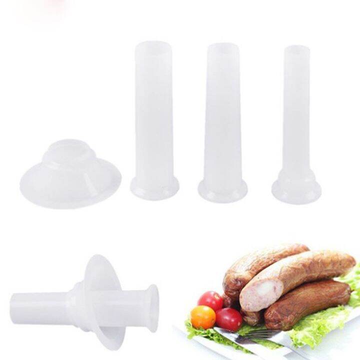 LINWO 4pc/Set Stuffer Spare Packaging Plastic Funnels Tools Parts Meat