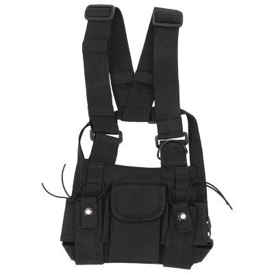 Radios Pocket Radio Chest Harness Chest Front Pack Pouch Holster Vest Rig Carry Case for 2 Way Radio Walkie Talkie for Baofeng UV-5R