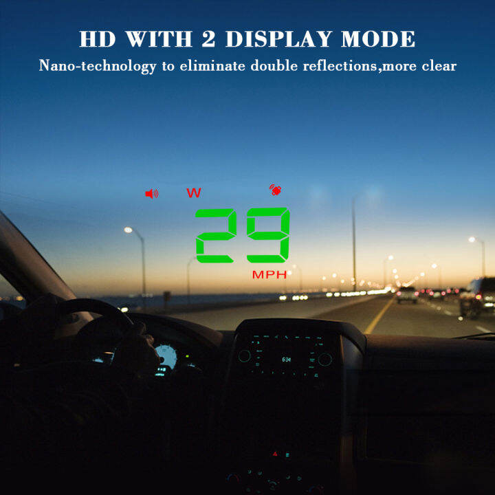 A5 GPS HUD 3.5 inch Car Head Up Display Windshield Projector Overspeed