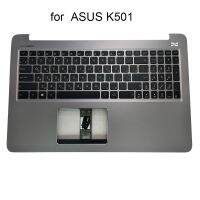 แป้นพิมพ์แล็ปท็อปที่มีแสงพื้นหลังสำหรับ Asus K501 UW K501UB K501LB K501UX K501U UA Ukrainian RU คีย์บอร์ด C Cover 13NB0A52AM0201ที่พักเท้า