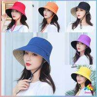 หมวกใส่ได้ "สองด้าน" หมวกกันแดดกลางแจ้ง หมวกถัง หมวกเดินเขา Double-sided sun hat สปอตสินค้า Sweet.T