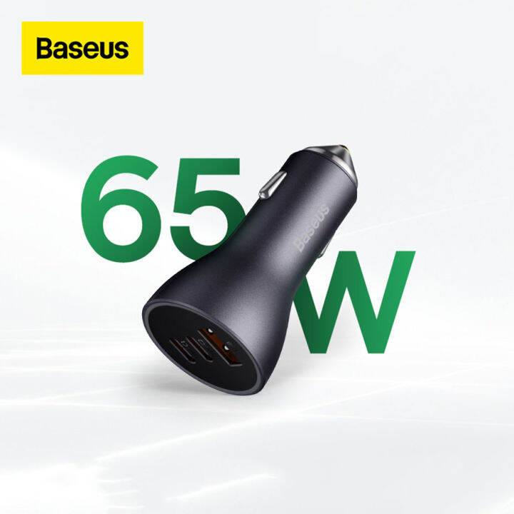 Baseus 65W Car Charger Dual USB Type C Fast Charging For Xiaomi Huawei  Phone PD 25W Car Phone Charger Quick Charge  FCP AFC For iPhone13 Huawei  