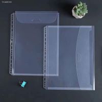 ▽❈ 2pcs/Lot Thick File Bag A4 Clear Folder Plastic Transparent Punched Pocket Sleeves Document Leaf Sheet Protector Office Supplies