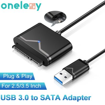 【ยืดหยุ่น】 Onelesy SATA เป็น USB 3.0อะแดปเตอร์ USB3.0เพื่อแปลงสาย Sata สำหรับ2.5 3.5นิ้ว HDD SSD ฮาร์ดไดรฟ์ภายนอก Sata กับอะแดปเตอร์ USB