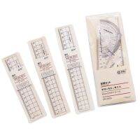 1pc Simple STYLE 15cm 18cm 20cm Transparent Simple Ruler Square Ruler Cute Stationery Drawing Supplies