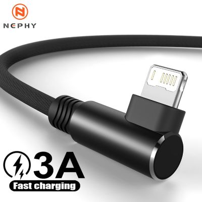 2m 3m 90 Degree Fast Charge USB Cable For iPhone 14 13 12 11 Pro Max XS XR 8 7 6 Plus SE iPad Apple Wire Data Charger Cord 2 3 m