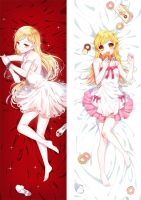 Anime Bakemonoatari Shinobu Oshino ปลอกหมอนสาวน่ารักกอดหมอนร่างกาย Otaku Bedding Dakimakura ปลอกหมอน