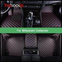 เสื่อปูพื้นติดรถ YOGOOGE สำหรับ Mitsubishi Outlander I II III อุปกรณ์เสริมพรมติดเท้า