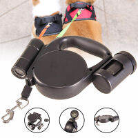 Retractable Dog Leash with Detachable Flashlight &amp; Poop Bag Storage Rack One-Handed Brake Pause Lock for Pet Ship