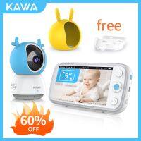 KAWA 5 Inch Baby Monitor with Camera Audio Nanny Security Wireless Sreen Video Intercom Night Vision 20Hrs Battery 1000ft Range