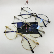 Gọng kính chống ánh sáng xanh Unisex Retro họa tiết hoa Iris Chrome Heart