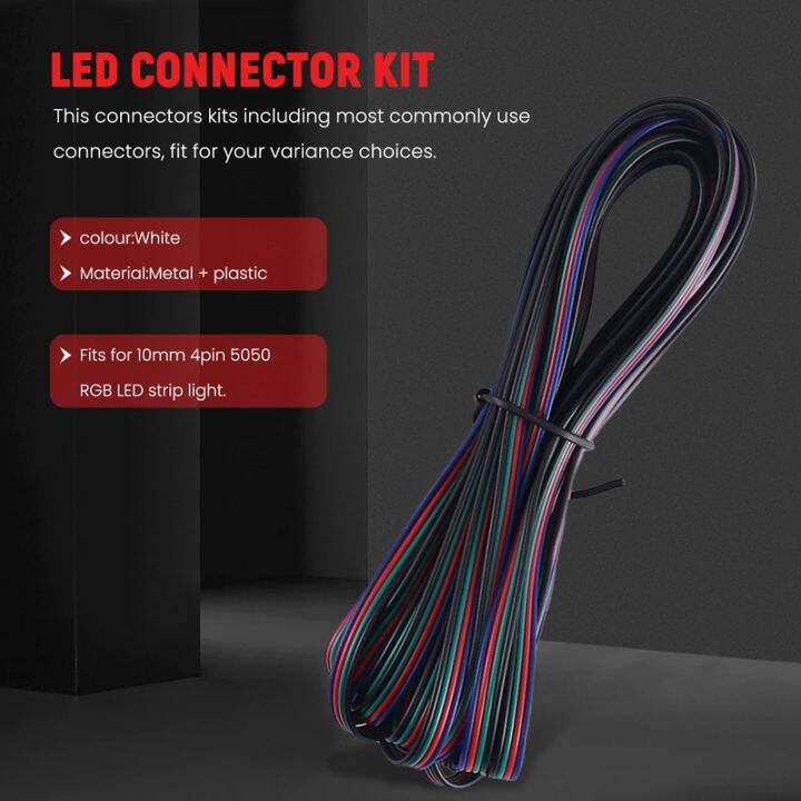 16-4ft-5m-4-pin-rgb-led-strip-extension-cable-led-strips-connectors-kits-for-5050-flexible-rgb-led-strip-light