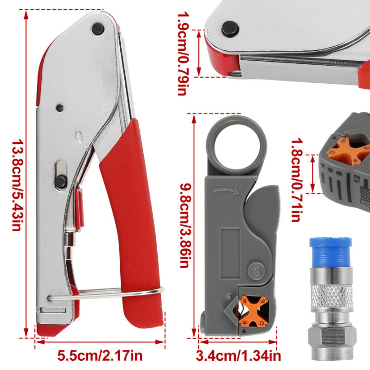 dagafga-ชุดเครื่องมือยึดสายโคแอกเซียลเครื่องมือการบีบอัดโคแอกเซียลลวดโคแอกเชียลที่ปลอดภัยเครื่องมือการบีบอัดโคแอกเซียลเครื่องมือยึดสายโคแอกเซียลแบบมืออาชีพ