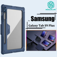 Nillkin สไลด์ กล้อง เคส สำหรับ Samsung Galaxy Tab S9+ / S9 PlusiPad เคส กล้องแผ่นป้องกันด้านหลังพีซีชนิดแข็ง + ขอบ TPU ฝาพับแบบสมาร์ทกันกระแทกฝาหลัง