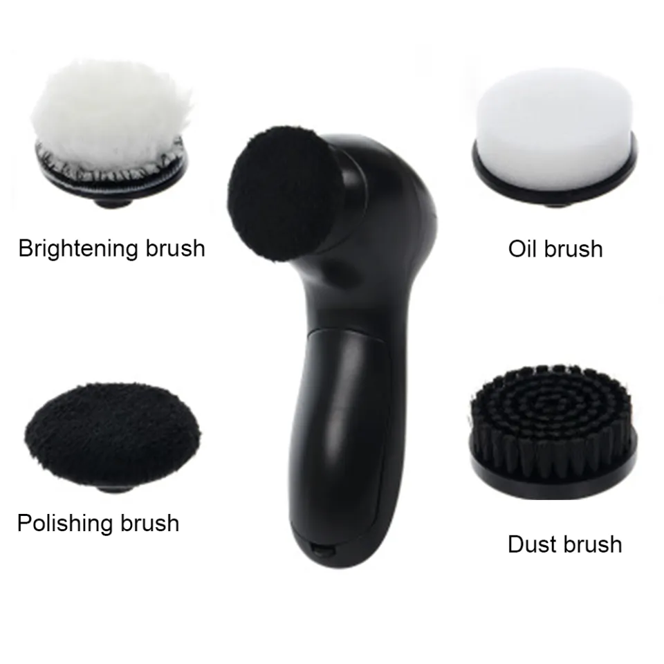 Electric Shoe Brush Kit Leather Shoe Care Shining Dust Cleaner