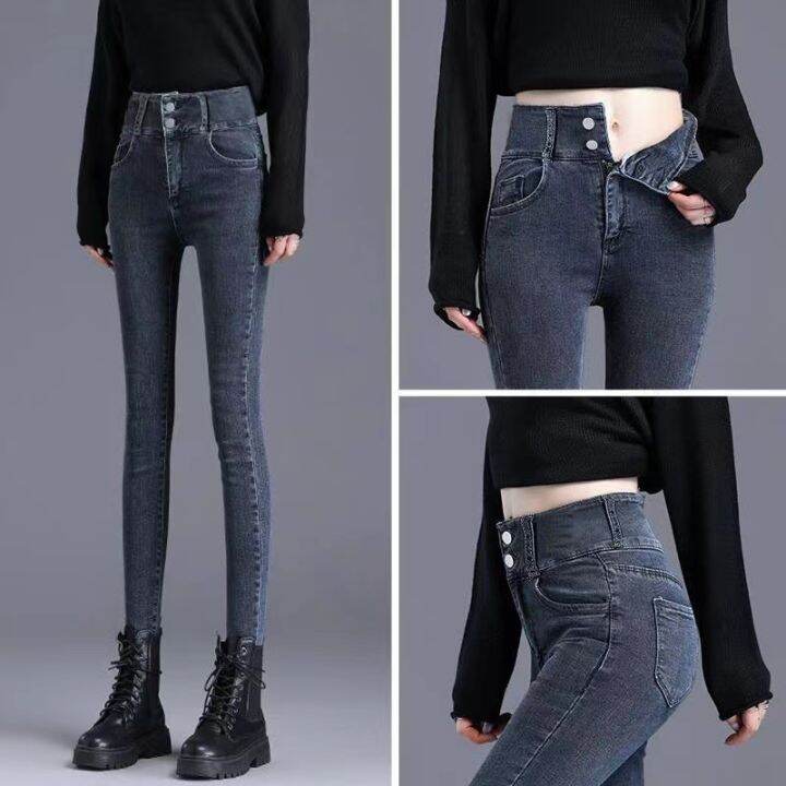 High Waist Skinny Jeans Women 2022 Fashion Trousers Slim Ladies Pencil Denim Pants Stretch