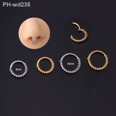 1Piece 1.2mmx8/10mm Stainless Steel Nose Ring Women Jewelry 2022 Round Closed Ring Fashion Body Jewelry Nose Rings
