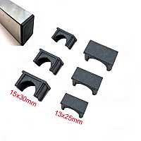 10Pcs Plastic Rectangular Pipe Plug 13x25mm 15x30mm Black Furniture Legs Anti Slip Cover Cap For Table Chair Leg Protectors Pipe Fittings Accessories